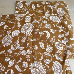 Custom Handmade Throw Pillow Covers Pair of 2 Brown Floral 20 x 20 Barkcloth